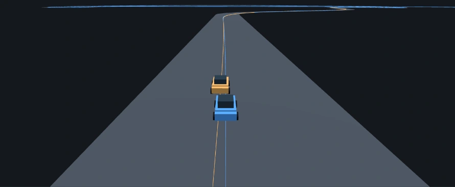 GridCue 3D Replay with two cars
